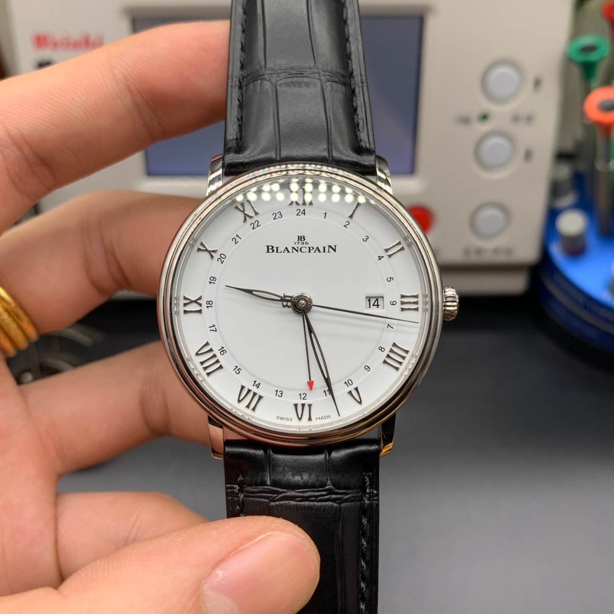 Blancpain Villeret 40mm Rose Gold Case with Blue Dial