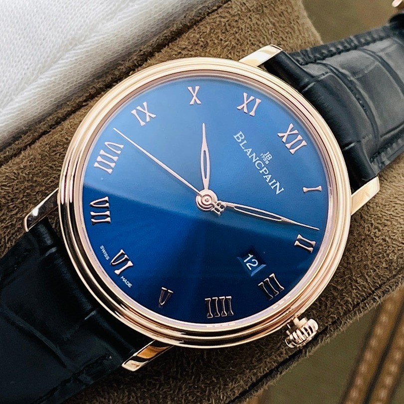 Blancpain Villeret Classic Series 18K Rose Gold Automatic Three-Hand Watch